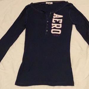 Aeropostale size large navy blue long-sleeve shirt